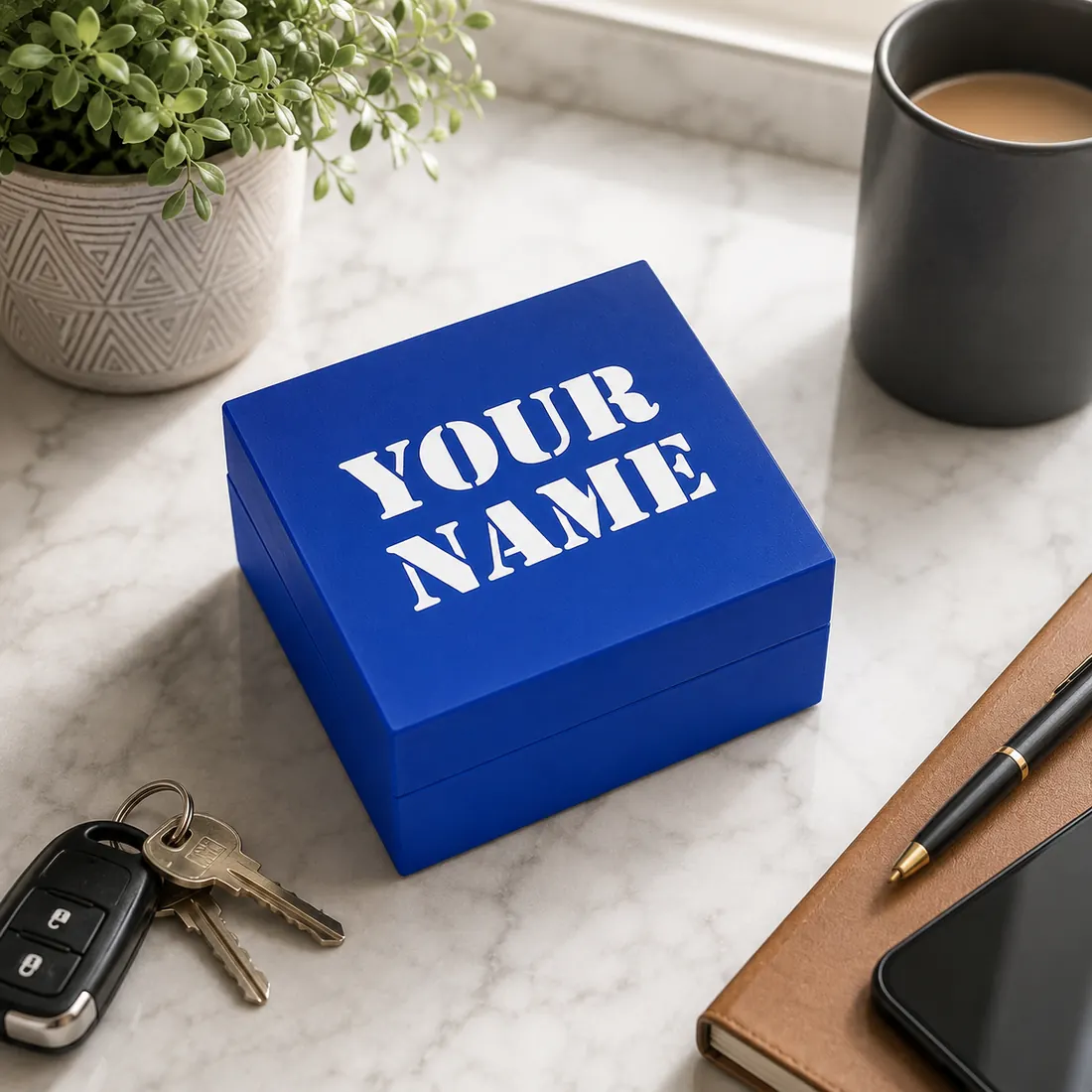 Personalized keepsake box with custom name