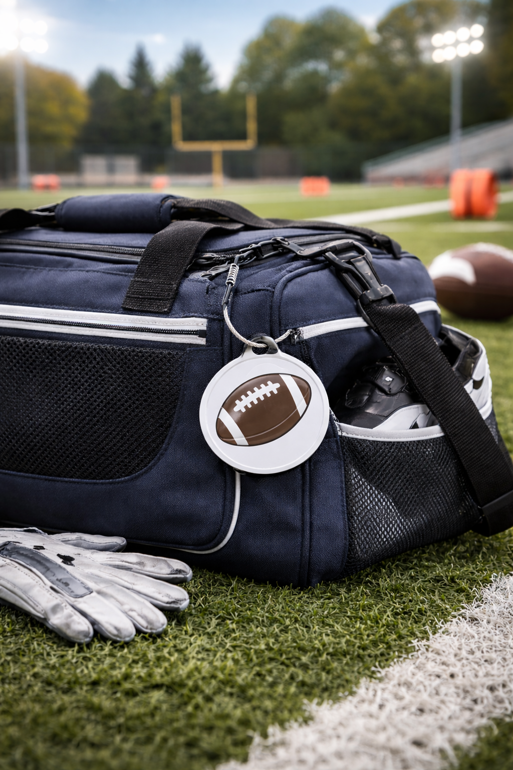 Sports or activity bag with VC Connect Tag attached